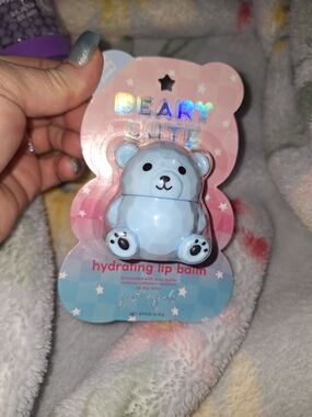 Bear-Shaped Hydrating Lip Balm - Light Blue